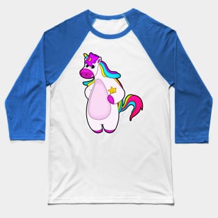 Unicorn with Star Baseball T-Shirt